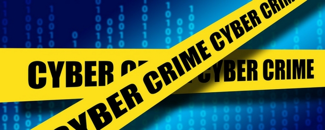 Yellow tape saying cyber crime